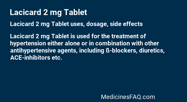 Lacicard 2 mg Tablet