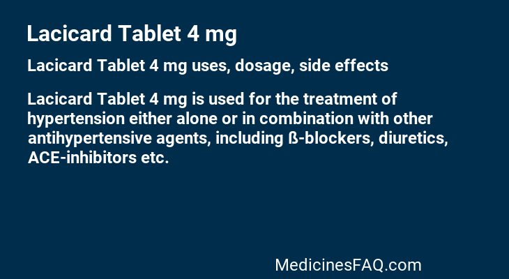 Lacicard Tablet 4 mg