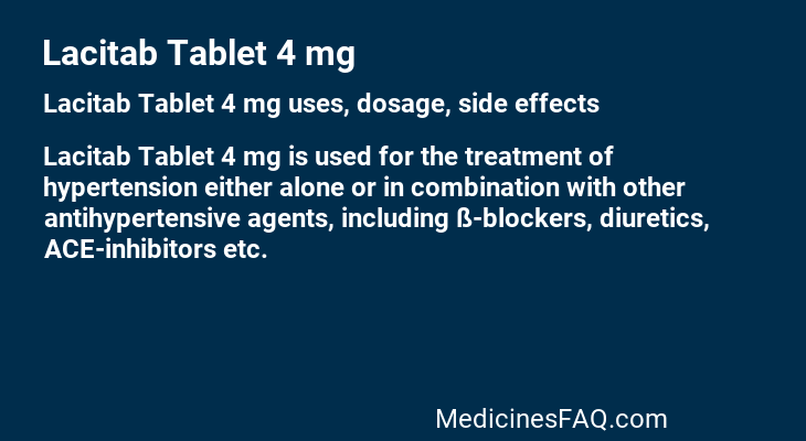 Lacitab Tablet 4 mg