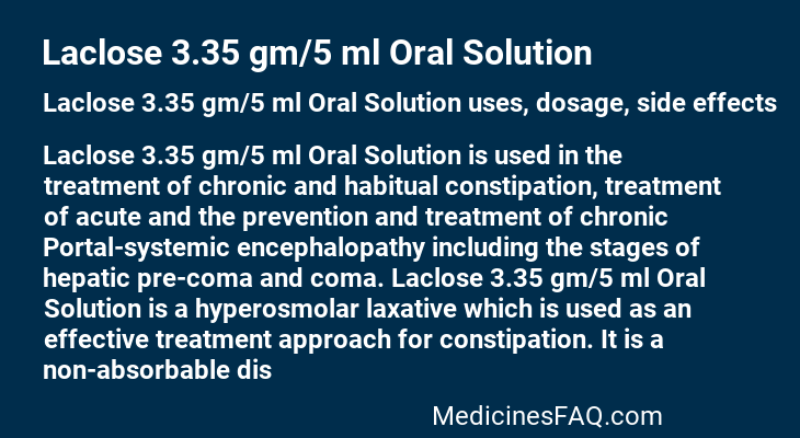 Laclose 3.35 gm/5 ml Oral Solution