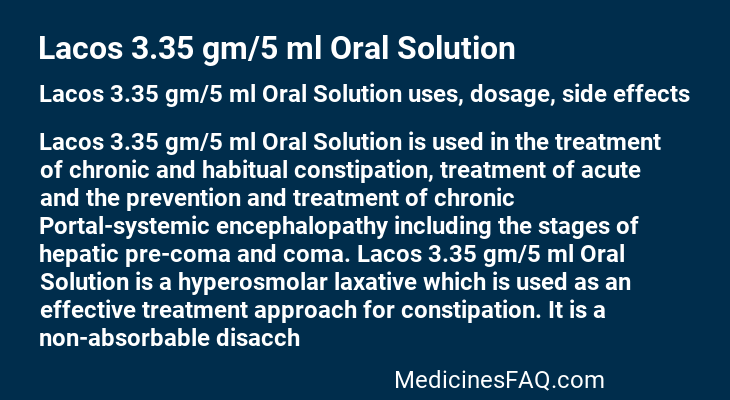 Lacos 3.35 gm/5 ml Oral Solution