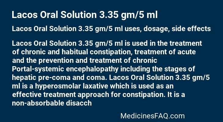 Lacos Oral Solution 3.35 gm/5 ml