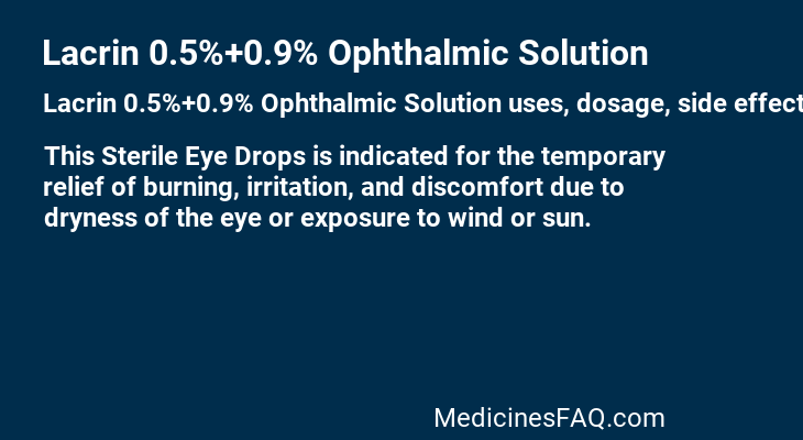 Lacrin 0.5%+0.9% Ophthalmic Solution