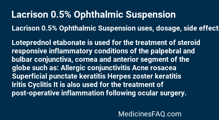 Lacrison 0.5% Ophthalmic Suspension