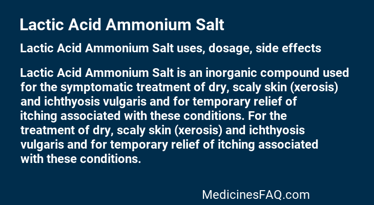 Lactic Acid Ammonium Salt