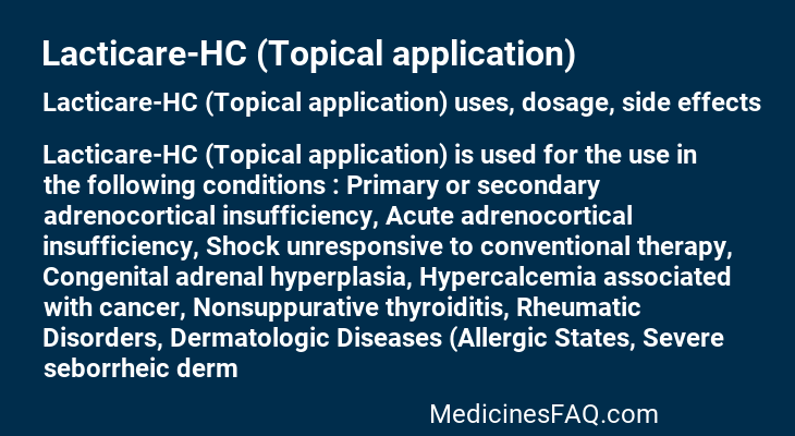 Lacticare-HC (Topical application)