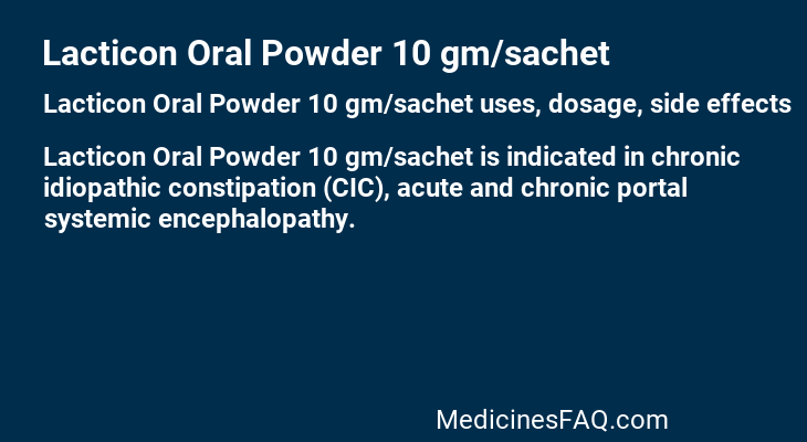 Lacticon Oral Powder 10 gm/sachet