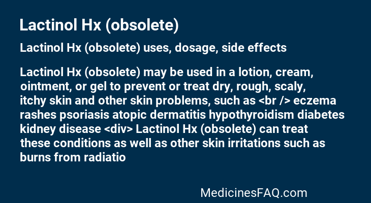 Lactinol Hx (obsolete)