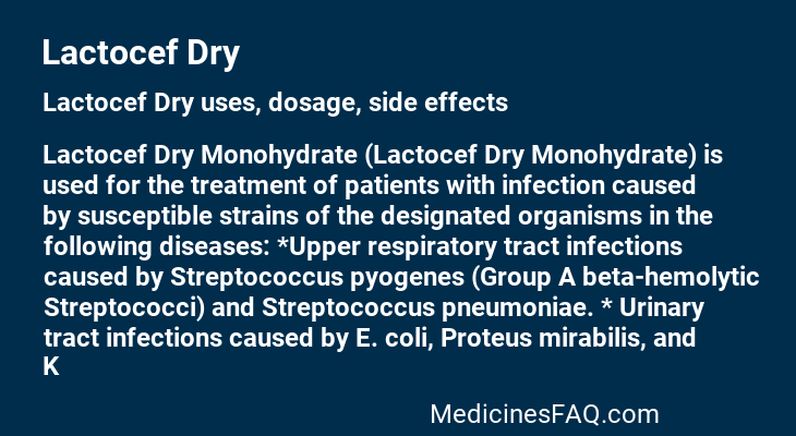 Lactocef Dry