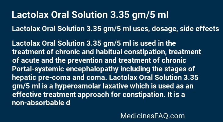 Lactolax Oral Solution 3.35 gm/5 ml