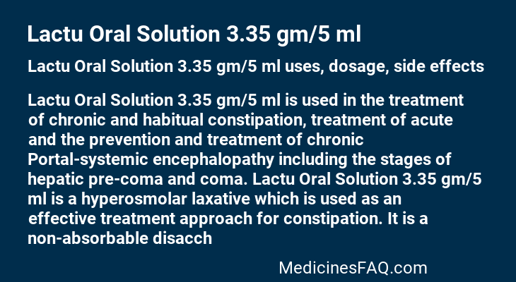 Lactu Oral Solution 3.35 gm/5 ml