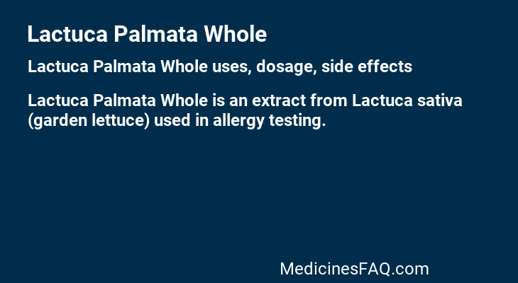Lactuca Palmata Whole