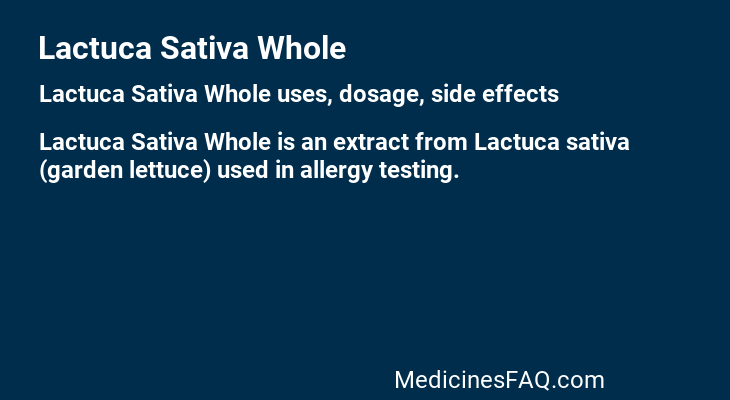 Lactuca Sativa Whole