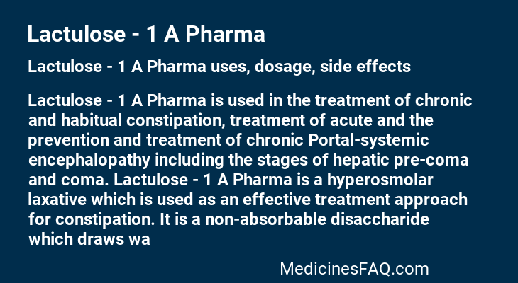 Lactulose - 1 A Pharma