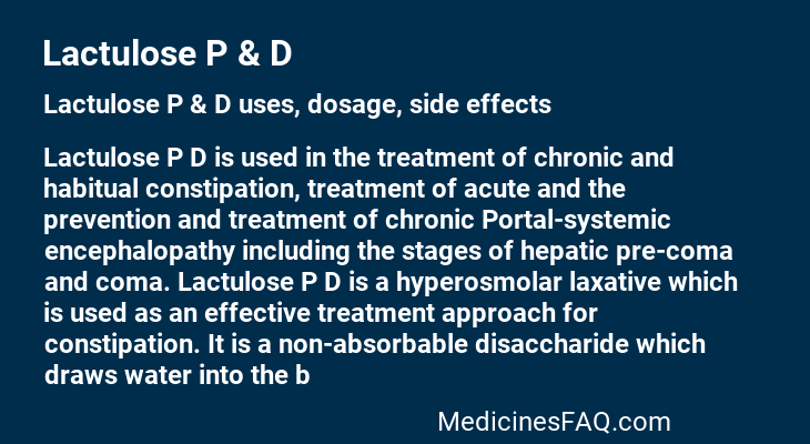 Lactulose P & D