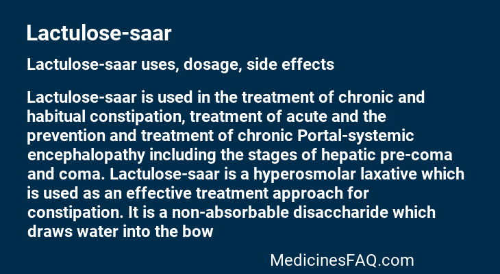 Lactulose-saar