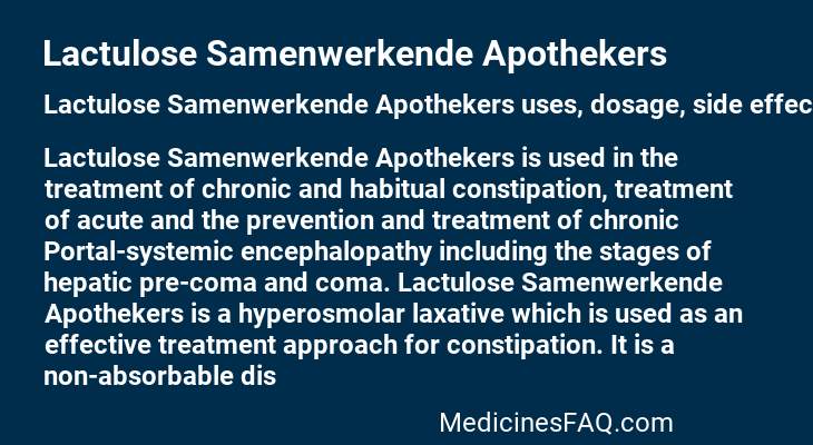 Lactulose Samenwerkende Apothekers