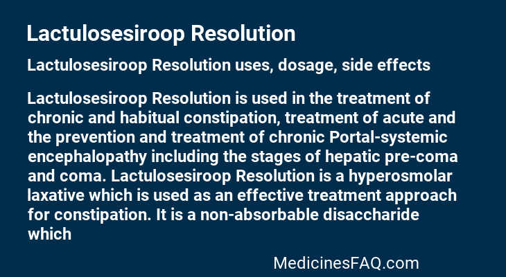 Lactulosesiroop Resolution