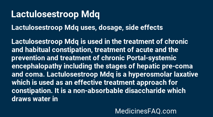 Lactulosestroop Mdq