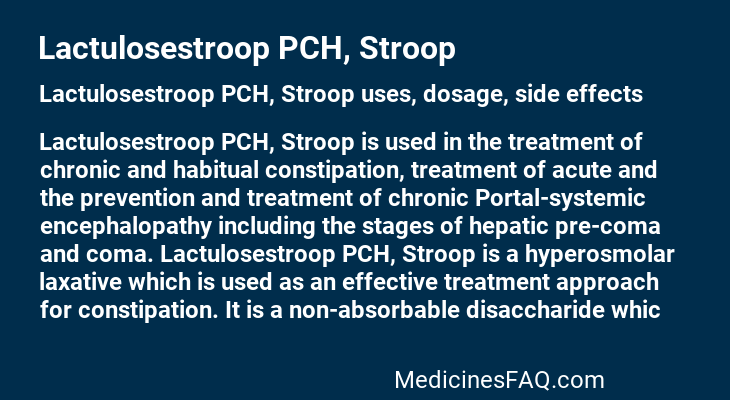 Lactulosestroop PCH, Stroop