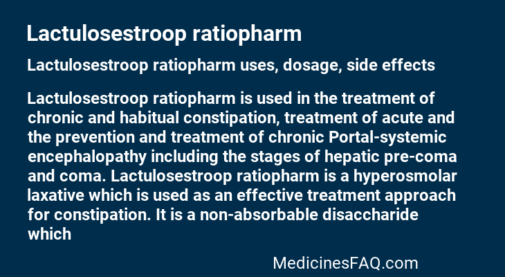 Lactulosestroop ratiopharm