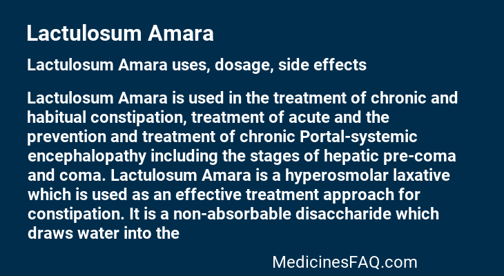 Lactulosum Amara