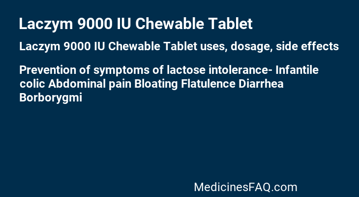 Laczym 9000 IU Chewable Tablet