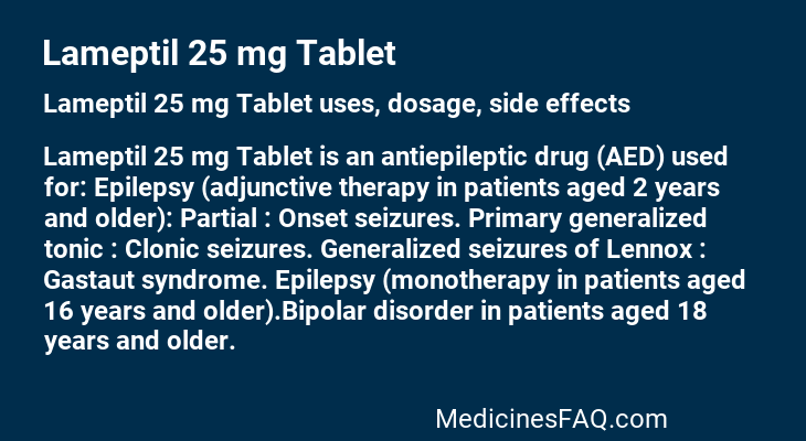 Lameptil 25 mg Tablet