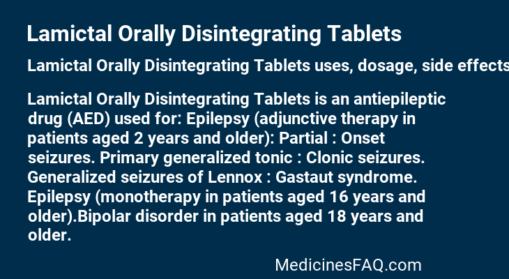 Lamictal Orally Disintegrating Tablets