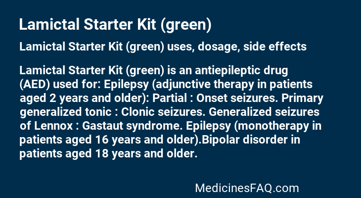 Lamictal Starter Kit (green)