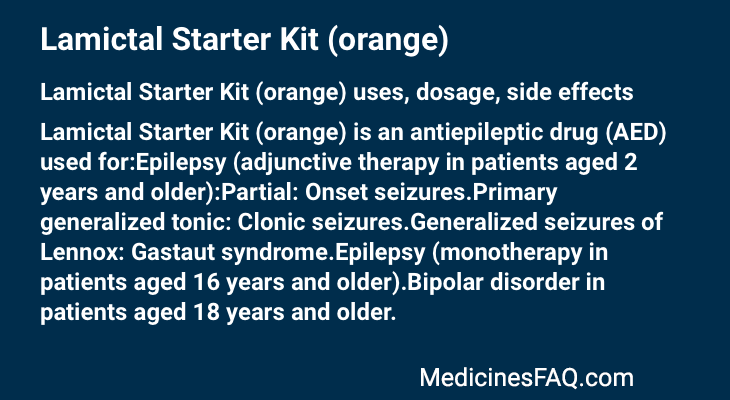 Lamictal Starter Kit (orange)