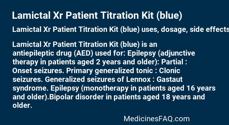 Lamictal Xr Patient Titration Kit (blue)