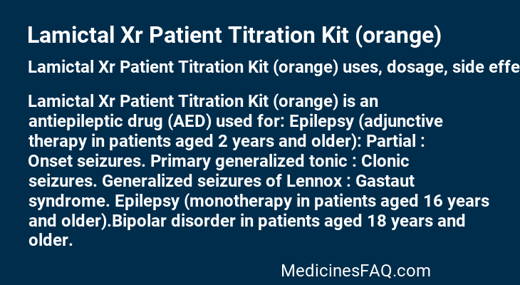 Lamictal Xr Patient Titration Kit (orange)