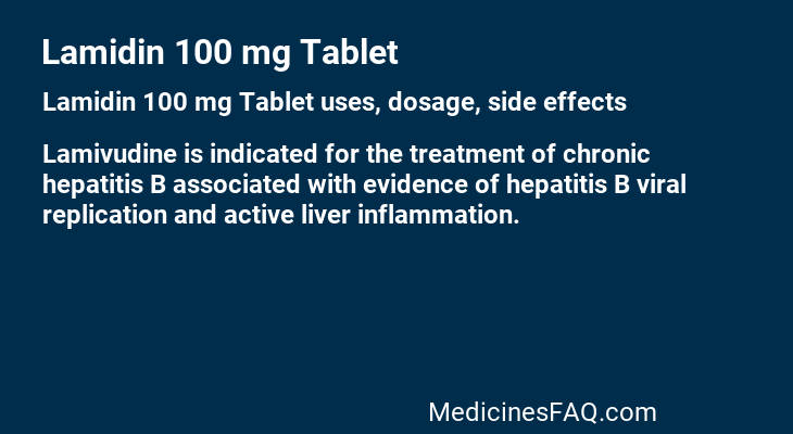 Lamidin 100 mg Tablet