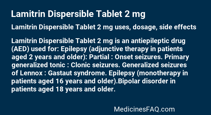 Lamitrin Dispersible Tablet 2 mg