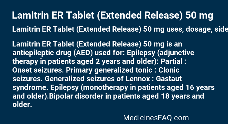 Lamitrin ER Tablet (Extended Release) 50 mg