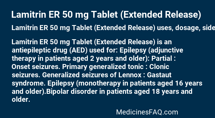 Lamitrin ER 50 mg Tablet (Extended Release)