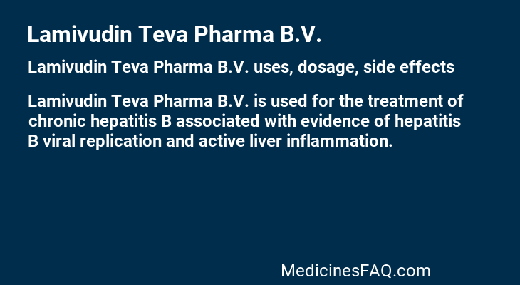 Lamivudin Teva Pharma B.V.