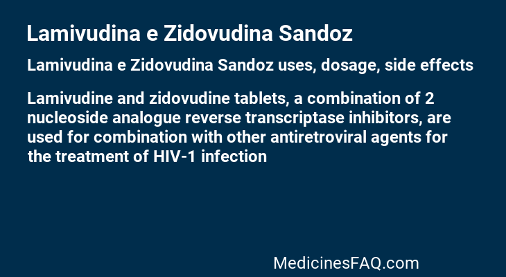 Lamivudina e Zidovudina Sandoz