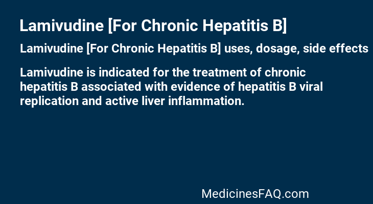 Lamivudine [For Chronic Hepatitis B]