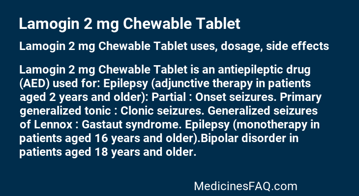 Lamogin 2 mg Chewable Tablet