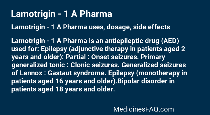 Lamotrigin - 1 A Pharma