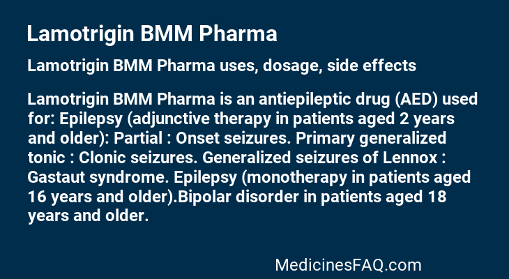 Lamotrigin BMM Pharma