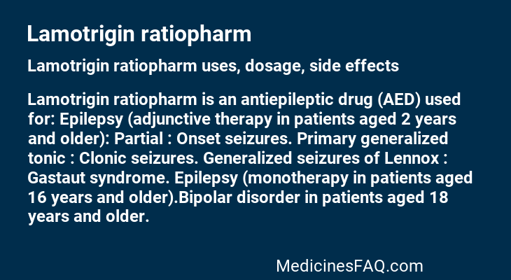 Lamotrigin ratiopharm