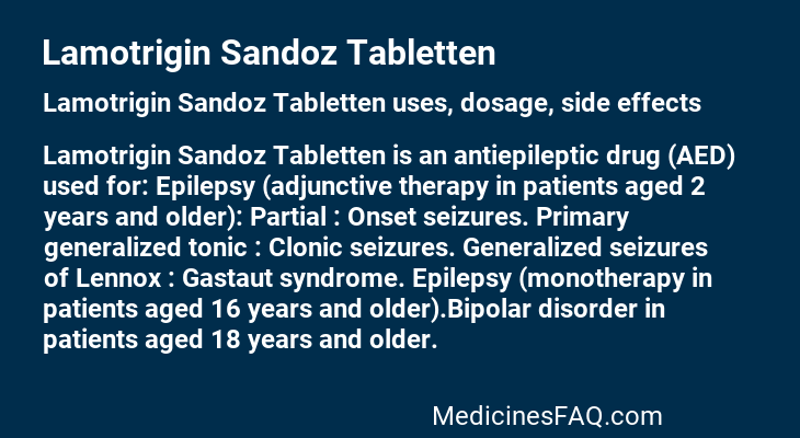 Lamotrigin Sandoz Tabletten