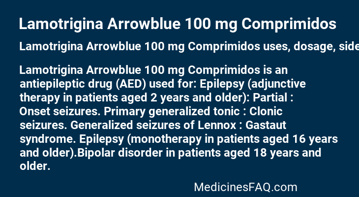 Lamotrigina Arrowblue 100 mg Comprimidos