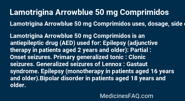 Lamotrigina Arrowblue 50 mg Comprimidos