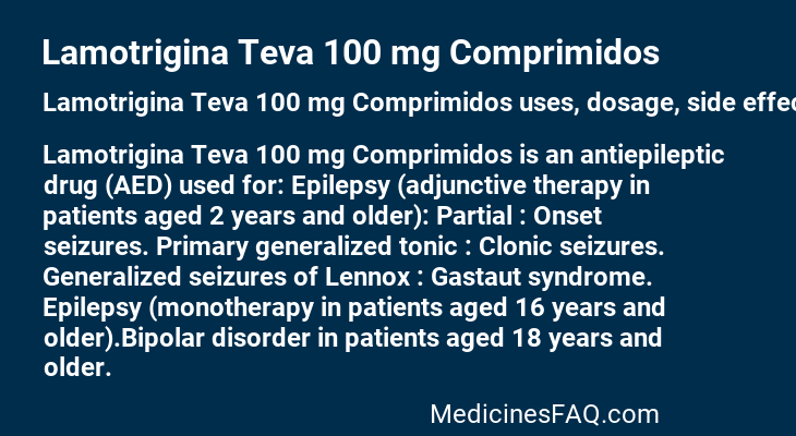 Lamotrigina Teva 100 mg Comprimidos