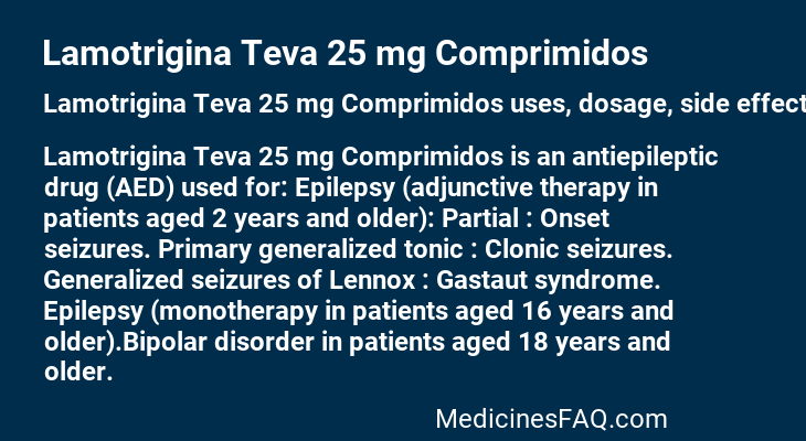 Lamotrigina Teva 25 mg Comprimidos