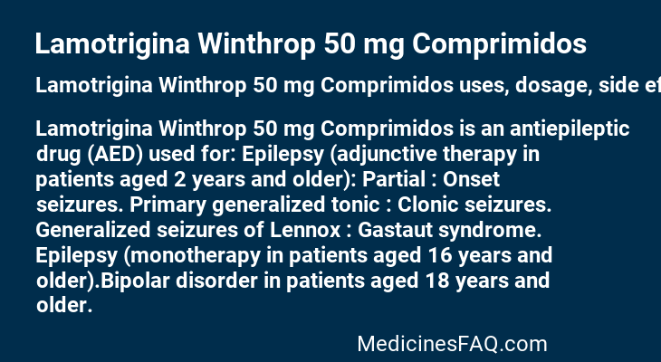 Lamotrigina Winthrop 50 mg Comprimidos